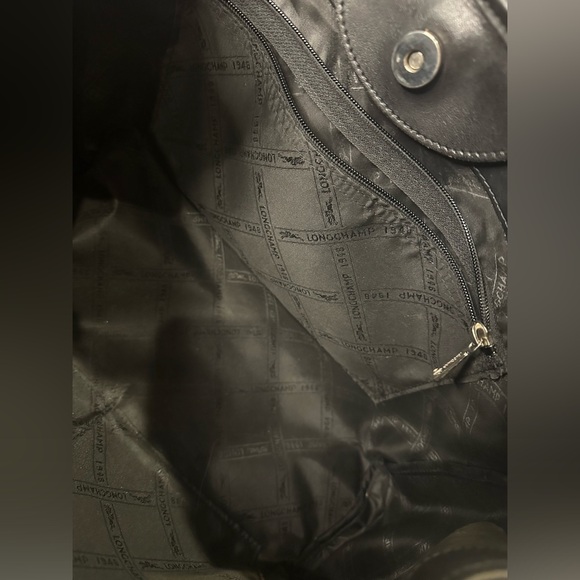 EUC Timeless Black Extra Soft Leather Bag | Two Exterior Pockets | Snap Closure - Picture 9 of 11